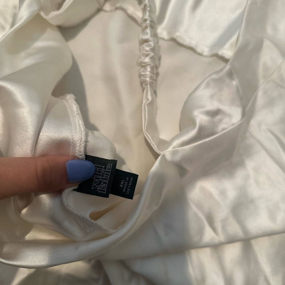 SATIN STRAPLESS MINI DRESS - Picture 4 of 7
